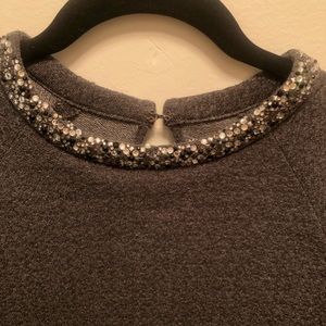 Adorable sweatshirt feel with a twist of rhinestones